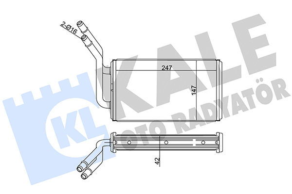 Ford Transit Kalorifer Radyatörü Radyatör Turbo OEM YC1H18476AA Ford Transit Kalorifer Radyatörü Radyatör Turbo OEM YC1H18476AA